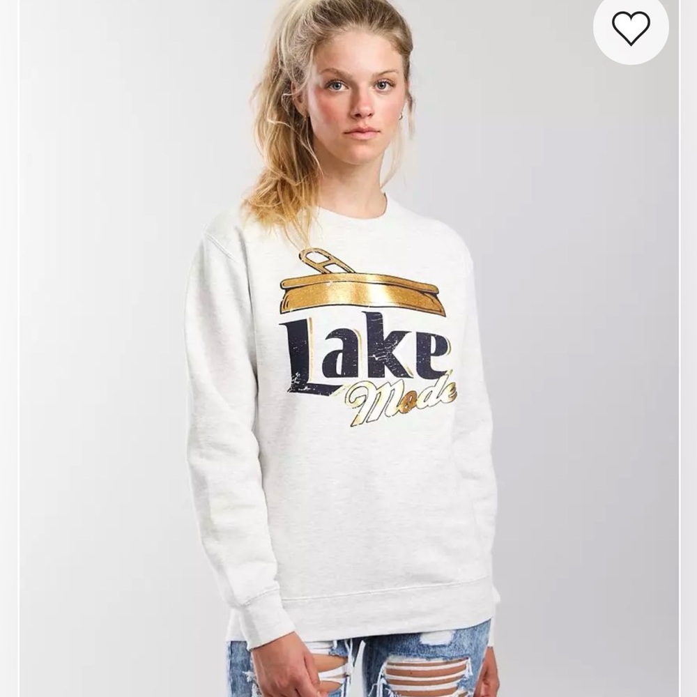 American Highway Lake Mode Boyfriend Sweatshirt size small